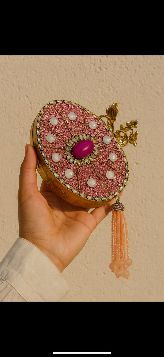 Pink petal clutch