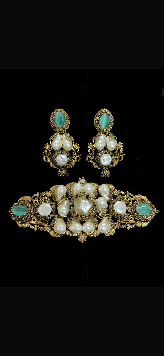 turquoise Victorian choker
